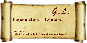 Geyduschek Lizandra névjegykártya